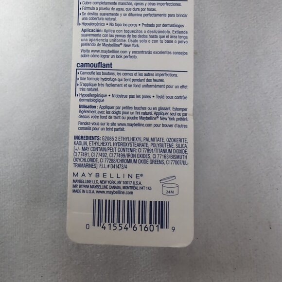 Maybelline Cover Stick Concealer 195 Green Corrects Redness Complete Cover 4.5g - Picture 6 of 6